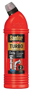 Sanfor для труб средство для очистки канализац труб turbo 2 минуты 1л