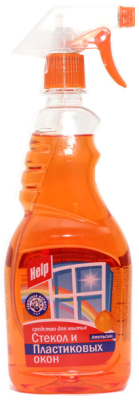 Help Средство для мытья Пластиковых окон Апельсин, (с курком) 0,75л