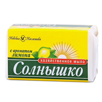 Невская Косметика хозяйственное мыло с ароматом лимона Солнышко 140г