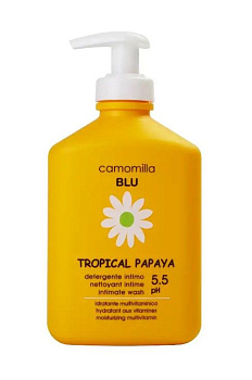 Camomilla Blu  гель для интимной гигиены tropical papaya с тропической папайей 300 мл