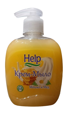 Help жидкое мыло молоко и мёд 300г с дозатором Уценка