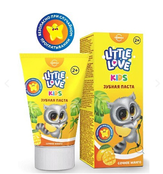 Little love детская зубная паста сочное манго 2+ 50мл