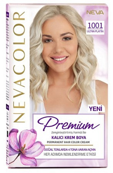 Nevacolor PRЕMIUM стойкая крем краска для волос 1001 ULTRA PLATINUM ультра платина