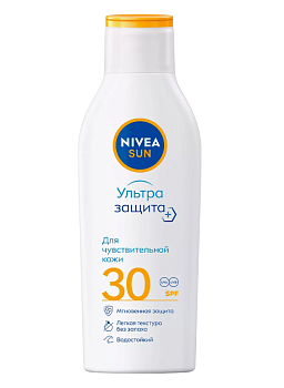 Nivea ультра защита солнцезащитный лосьон для чувств кожи spf 30  200 мл