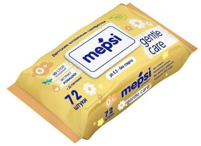 Mepsi влажные салфетки ромашка детские care 72 шт