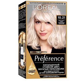 L'oreal Preference краска для волос 10.21 стокгольм светло светло русый