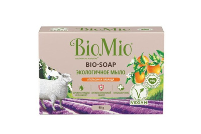 BioMio мыло туалетное Bio-Soap апельсин и лаванда 90г