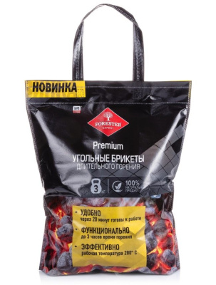 Forester угольные брикеты 3 кг в сумке
