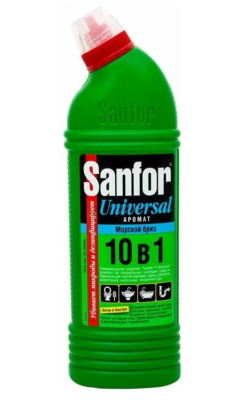 СХЗ Sanfor universal 10в1 средство для чистки и дезинф морской бриз 1500 мл