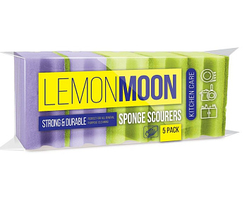 Lemon Moon губки для посуды защита маникюра 96 х 64 х 42 5 шт