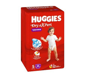 Huggies expert 5 xl 12-17 кг трусики подгузники 15 шт