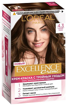 L`OREAL  эксэланс 4.3 зол каштан
