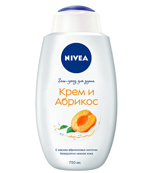 Nivea гель уход для душа крем абрикос 750 мл