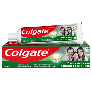 Colgate зубная паста максимальная защита от кариеса двойная мята 100 мл