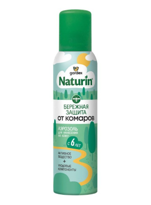 Gardex naturin аэрозоль от комаров бережная защита 150 мл