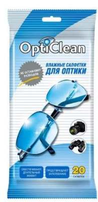 Opti Clean №20 влажные салфетки для оптики