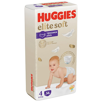 Huggies Soft подгузники трусики 9-14 кг 4 размер 56 шт