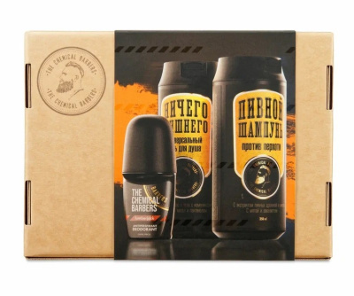 Chemical Barbers подарочный набор Ориджинал (пивной шампунь,гель для душа,дезодорант)