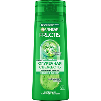 Fructis укрепляющий шампунь для волос огуречная свежесть для волос склонных к жирности 250 мл