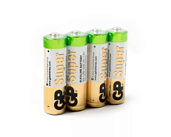GP батарейки алкалиновые super alkaline АA/LR6 4 шт в пленке
