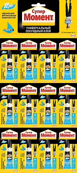 Момент Супер клей гель на карте 3 г заказ кратно 12 штукам