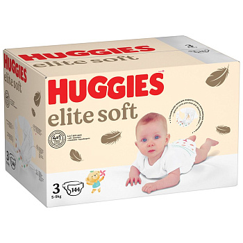 Huggies Elite Soft подгузники 5-9 кг 3 размер 144 шт