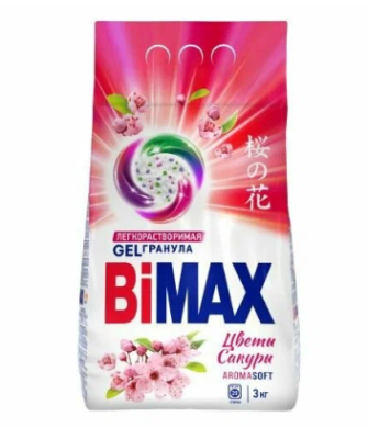 BiMax автомат цветы сакуры гранула стиральный порошок 6000 г м у хит