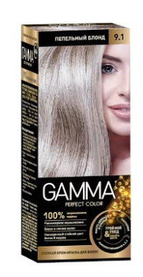 Gamma Perfect Color стойкая крем-краска тон 9.1 Пепельный блонд