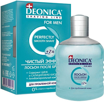Deonica for men лосьон после бритья чистый эффект  90 мл