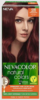 Nevacolor Natural Colors стойкая крем краска для волос 6.66 EMBER RED магическое красное дерево