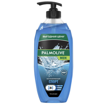 Palmolive Men гель для душа спорт восстанавливающий 3 в 1 для тела волос и лица 750 мл Уценка