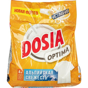 Dosia Optima стиральный порошок автомат альпийская свежесть 4кг