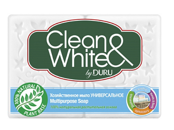 CLEAN&WHITE  Duru мыло хозяйственное универсальное 120г*2