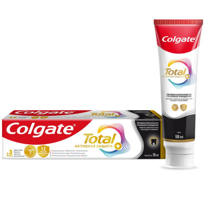 Colgate зубная паста 12 профессиональная глубокое очищение с древесным углем 100 мл Уценка