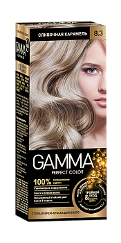 Gamma Perfect Hair стойкая крем краска тон 8.3 сливочная карамель