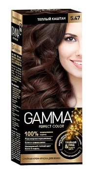 Gamma Perfect Color стойкая крем-краска тон 5.47 Теплый каштан