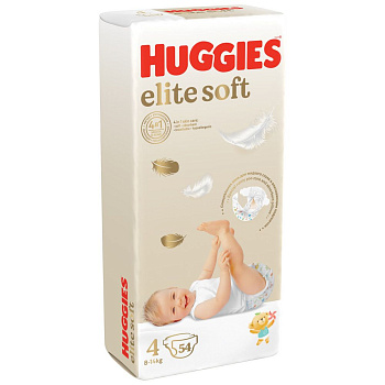 Huggies Elite Soft подгузники 8-14 кг 4 размер 54 шт