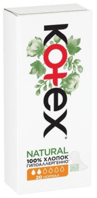 Kotex natural нормал прокладки ежедневные 20 шт