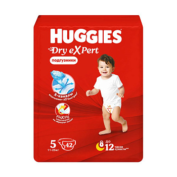 Huggies dry expert 5 xl 11-25 кг подгузники 42 шт