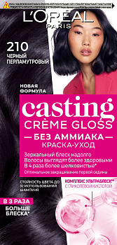 L'Oreal Paris Casting Creme Gloss краска уход для волос 210 чёрный перламутровый