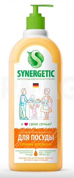 Synergetic средство для мытья посуды детских игрушек с ароматом апельсина 1л