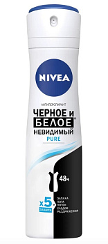 Nivea део-спрей женский Невидимая Защита для черного и белого Pure 150мл
