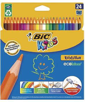 Bic Цветные карандаши Kids Evolution в наборе 24 цвета