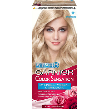 Garnier Color Sensation стойкая крем краска для волос оттенок 111 ультра блонд платиновый