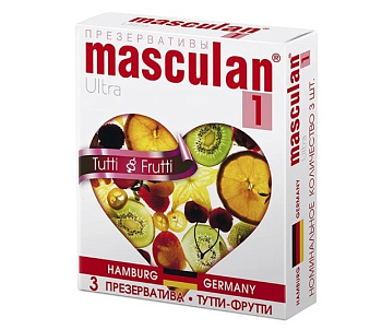Masculan презервативы 1 Ultra 3шт Тутти-фрутти