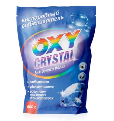 Oxy crystal отбеливатель для белого белья кислородный 600 г