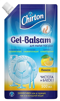 Chirton гель-бальзам для мытья посуды Лимон дой-пак 500мл