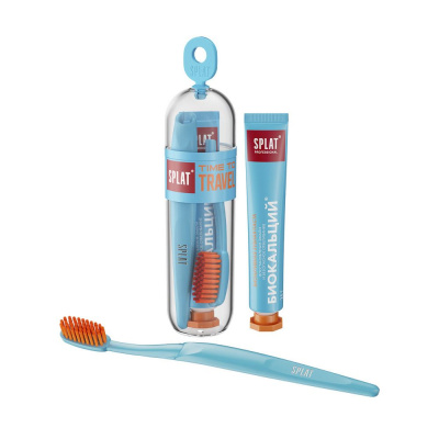 Splat дорожный набор зубная щетка splat средняя+зубная паста серии professional биокальций 25 г