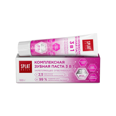 Splat зубная паста укрепляющее отбеливание 3 в1 100 гр