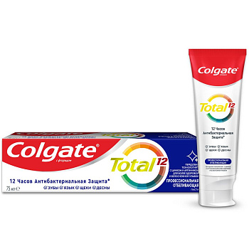 Colgate зубная паста total профессионал чистка отбеливающая 75 мл